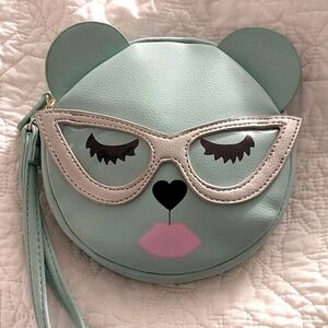 Betsey Johnson Bear with Glasses wristlet